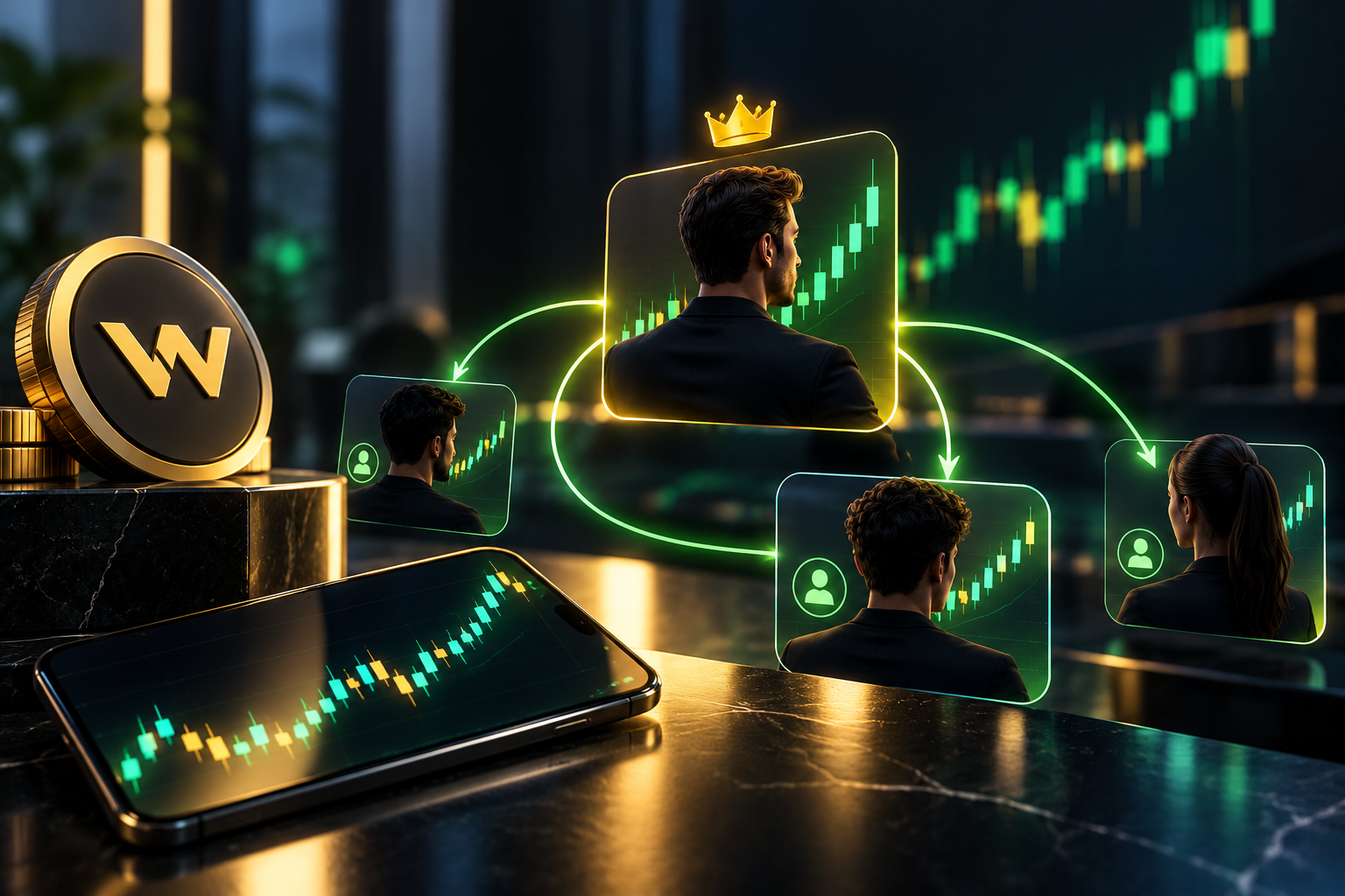 آموزش کپی ترید در صرافی ویکس